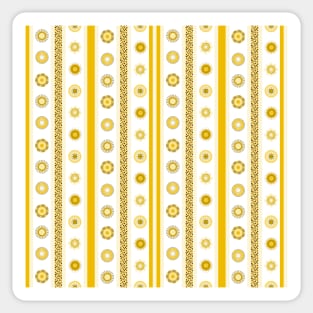 Yellow flowers stripes Sticker